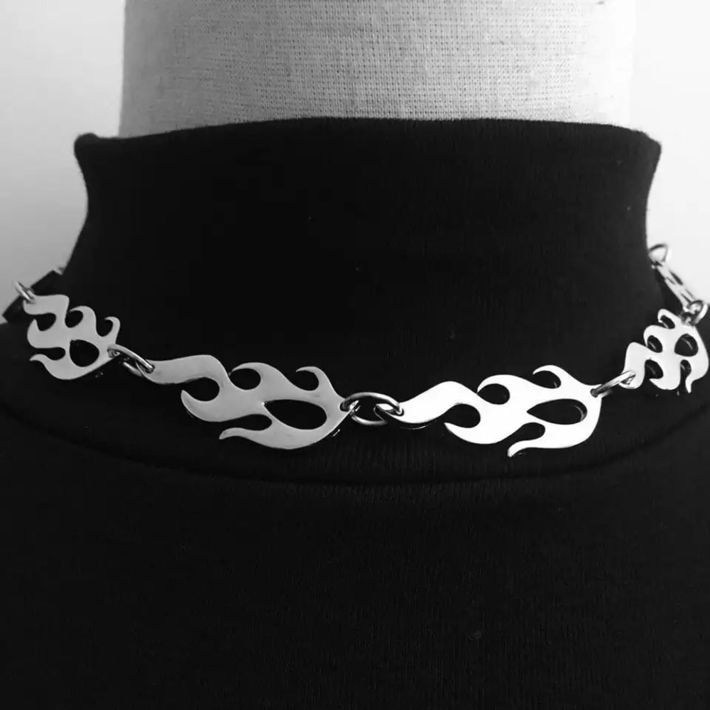 Flames choker necklace